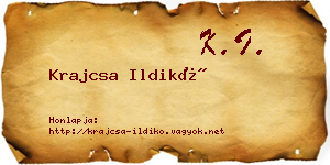 Krajcsa Ildikó névjegykártya